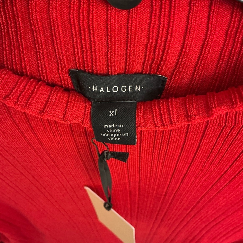 Halogen Vibrant Red Ribbed Top - Picture 3 of 5